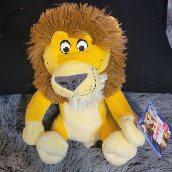 Gold & Brown 10 inch plush seated Lion from Carnivores Book by Dan Santat - Picture 5 of 10